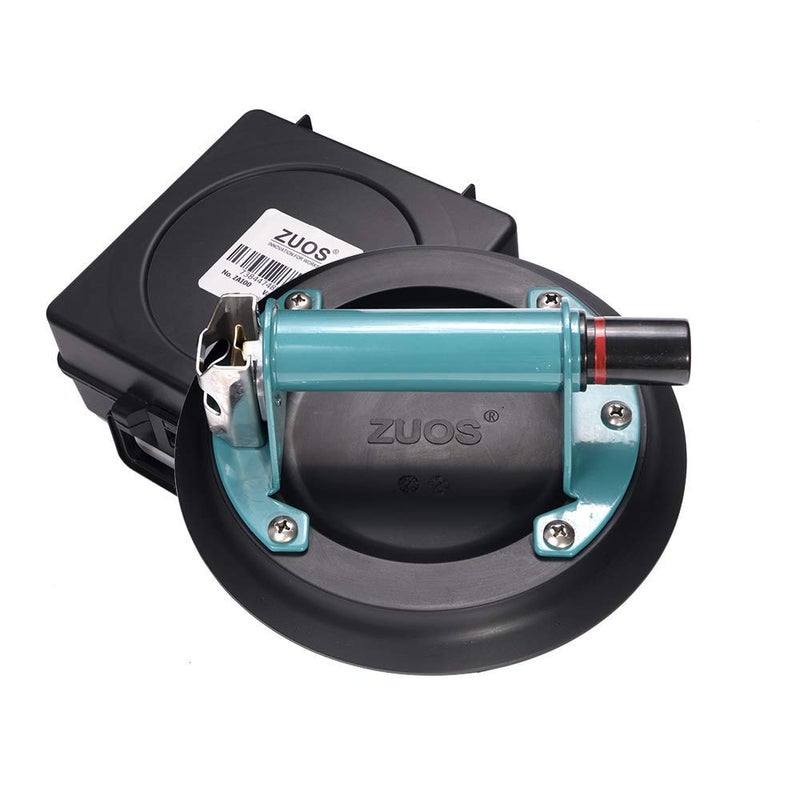 ZUOS 8" Glass suction cup for Granite & Glass Lifting, Vacuum Suction Cup Vacuum Lifter with Metal Handle and ABS Pump,560lbs Load Capacity(With a free case)